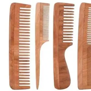 Feelhigh Neem Wooden Comb For Women And Men Hair Growth Anti-Bacterial Dandruff Remover