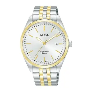 Alba Analogue White Dial Men's Watch-AS9S12X1
