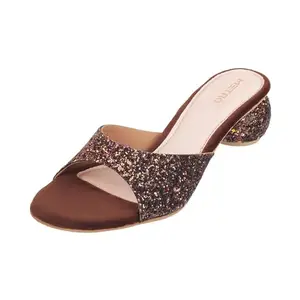 Metro Women Bronze Block Heel Fashion/Partywear Sandal UK/4 EU/37 (40-180)