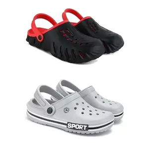 DRACKFOOT Men's Sandals Clogs| Lightweight Wear| Stylish & Easy to Wear For Men'S GR-SAN-(2-COMBO)-3148-3016-7
