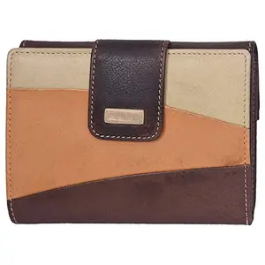 Leatherman Fashion LMN Brown, Beige Genuine Leather Wallet ( 6Card Slots)