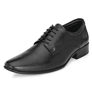Burwood Men BWD 406 Black Leather Formal Shoes-7 UK (41 EU) (BW