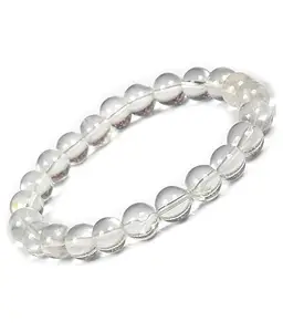 Clear Quartz Crystal Stone Bracelet Inner Purity, Body, Mind and Soul, Relaxation for Men and Women