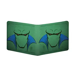 Bhavithram Products Superhero Design Green Canvas, Artificial Leather Wallet-PID34406