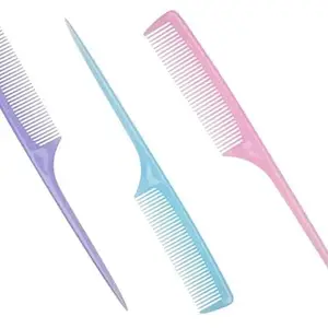 SBWC Tail Comb with Medium Fine Teeth Traders Tail Comb with Medium Fine Teeth (Multicolor) For Men Women Children (pack of 2)