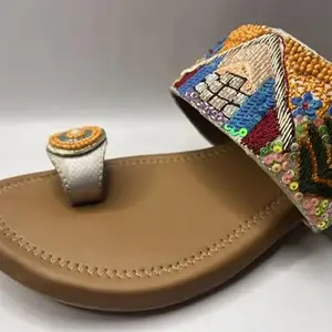 GlamClogs Hut Flats (beige, UK Footwear Size System, Adult, Women, Numeric, Medium, 8)