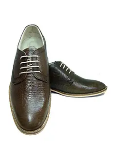 ASM Olive Green Derby Shoes with Two-Tone Hand Finish Croco Leather ARTICLE-HU183, UK 4 to 15 (10)