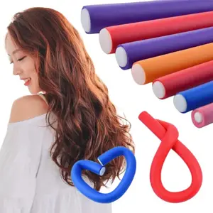 Ghelonadi Twist-Flex Rods Flexible Curl Sponge Foam Hair Rollers Curling Sticks Soft Hair Style Tools for Women and Girls Salon and Home 6 Pieces