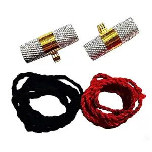 BITONA® 2 Piece Cylinder Tabeez/tabiz/taviz for Men and Women with 2 Thick Thread red and black