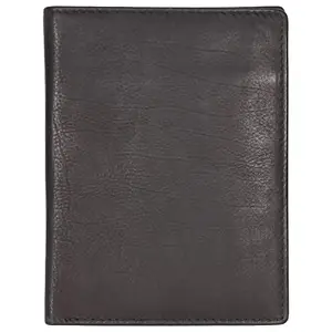 LMN Genuine Leather Black Note Case for Men 614527 (9 Credit Card Slots)