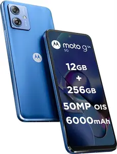 Motorola G54 5G (Pearl Blue, 12GB RAM, 256GB Storage) | MediaTek Dimensity 7020 Processor | 6000mAh Battery with 30W Turbocharging | 50 MP OIS Camera with UltraPixel Technology price in India.