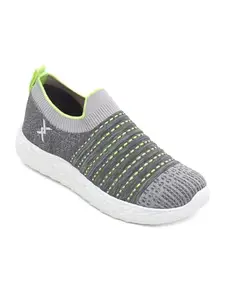 Carlton London Women Grey/Parrot Comfortable Slip On Snakeer with Heels, for for Casual, Walking & Daily Use (37)