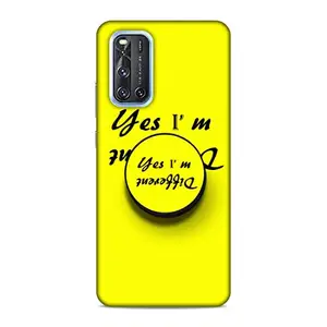 Screaming Ranngers Designer Printed Hard Plastic Matt Finish Mobile Case Back Cover with Mobile Holder for Vivo V19 (Yes I am Different)