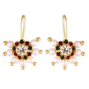 VFJ VIGHNAHARTA FASHION JEWELLERY Vighnaharta Alloy Gold Plated Bugadi and Pearl and CZ stone multi color For Women and Girls[VFJ1059BUGADI-MULTI]