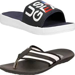 GeNIAL Men Slippers Blue Colour | Size - 10 | GC-504 BLU-VSPA BLK-10