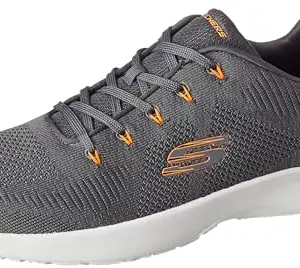 Skechers Mens Dynamight Charcoal/Orange Running Shoe - 10 UK (11 US) (894302ID-CCOR)