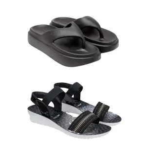 ZENWEAR Extra Soft Classic Casual wear with Flexibility Technology flip-Flop Combo for Women's/Girl's(6109-1931)(6) Multicolor