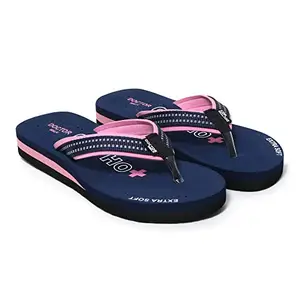 Doctor Walk Flip Flop for Women | Soft Comfortable | Breathable | Fashionable | Stylish | Trendy | Super soft | Lightweight | Anti-Slip Sole | Indoor & Outdoor | (DW-018) (Blue-06)