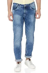 MUFTI Men's Slim Jeans (MFT-28260-O_32-LT-Blue_34)