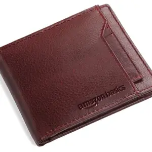 Amazon Basics Leather Wallet | 6 Card Slots | 1 Coin Pocket