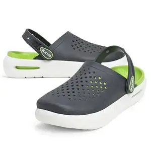 DOCTOR FEEL SOFT Men Platform Clogs with Adjustable Back Strap | Lightweight EVA Cushioned Sole | Breathable Anti-Slip Everyday Wear Footwear for Indoor & Outdoor Use