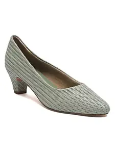 Flat n Heels Womens Green Pumps FnH 2641-GRN