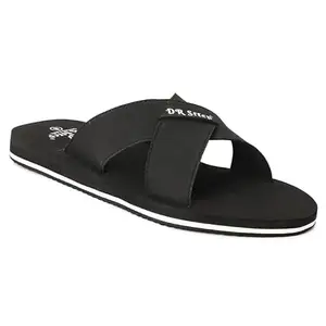 DR STTEP Men's Black Synthetic OrthoPedic Eva Insole Lightweight Slip-on Slippers_11_Pack of 5