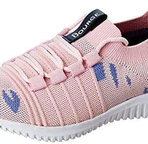 Bourge Women's Micam-110 L.Pink and R.Blue Walking Shoes - 4 UK (36 EU) (5 US) (Micam-110-04)