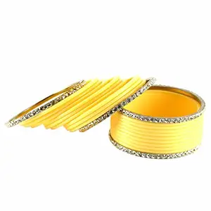 MAYA FASHION Cream Stone Acrylic-Brass Bangle Elegant Extra Large Size Bangle | Perfect Fit for Plus Size banglesTrendy and Comfortable Fit for woman and girls | (Sku-ban1291)