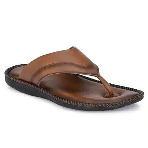 AZZARO BLACK Men Comfort Sandals/Slipper(Tan,10 UK)