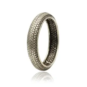 GAAYU GEMS Oxidized Silver Bracelet with a Weave Pattern | Oxidized Bracelet for Women | 925 Stamped Pure Silver Bracelets | Gift for Girls
