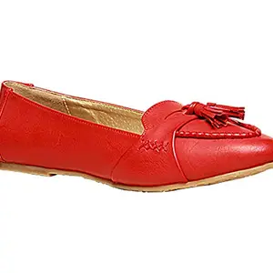Bata Women's Red Flats - 5 UK/India (38 EU) (5515107)