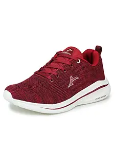 ABROS Men's Spiral ASSG0141 Running Shoes -Maroon/White -7UK