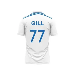 India Test Cricket Team Jersey Gill 77 for (Kids,Boys,Men)(7-8Years) Multicolour