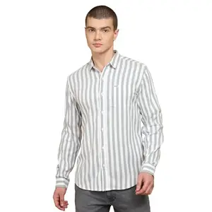 Wrangler Men's Regular Fit Shirt (WMSH007322_Grey
