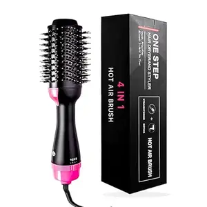 Virangna One Step Hair Dryer and Volumizer, Hot Air Brush, 4 in 1 Styling Brush Styler, Negative Ion Hair Straightener Curler Brush for All Hairstyle Multicolour (1000 watts)