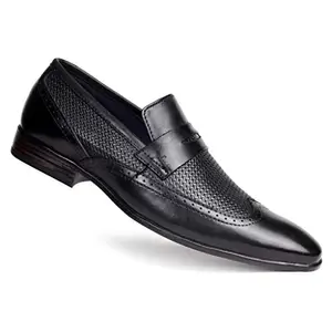 Pierre Cardin Men's Black Leather Formal Shoes, 11