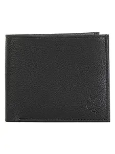 ZEVORA Men's and Women's Leather Card Holder Coin Wallet (Black)