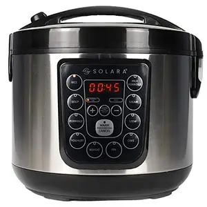 SOLARA Electric Rice Cooker - Cool Touch Multi Cooker and Food Steamer | Digital Rice Cooker | 4 Cups (8 Cups Cooked)