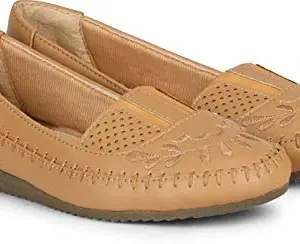 FASHIMO Comfortable Bellies (Ballet Flats) for Women and Girls Cream