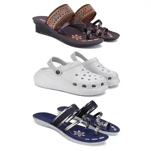 Women's Comfortable Sandal,Casual Lightweight Sandal for Everyday Wear | (Combo-3)-1951-OO5-1945-5-EURO-36