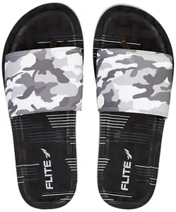 Flite PU Men's Slipper, BLACK GREY,8UK,PUG133GBKGY0008