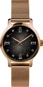 TIMEX 3 Hands Women's Analog Black Dial Coloured Quartz Watch, Round Dial with 31 mm Case Width - TW2V52100UJ