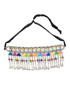 Total Fashion Latest Boho Trible Meenakari Silver Oxidised Choker Necklace Jewellery Set Women for Girls