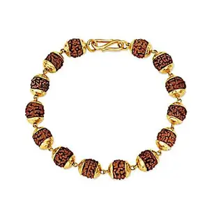 MG Gold-plated Rudraksh Bracelet for Men and Women
