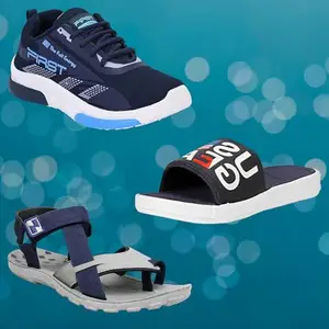Genial Running Shoes for Men (Blue) | Size - 10 | P-GL-BLU 142+GC BLU 504+Army BLU-10