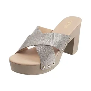 Metro Womens Synthetic Antic Gold Slip Ons (Size (7 UK (40 EU))