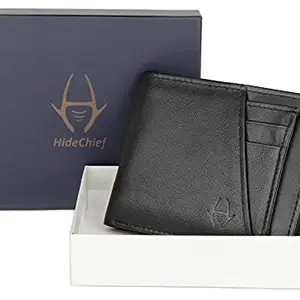 HideChief Black Premium Genuine Leather Wallet(HCRW328_B)