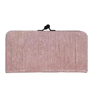PH BROTHER Leather Stylish Long Ladies Wallet with Zip Pocket Zipper Inner Material Polycotton Attractive Color Rose Pink