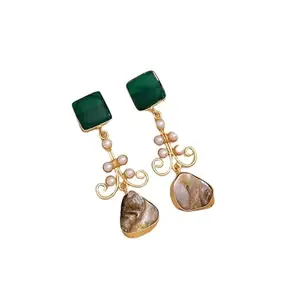 Traditional Ethnic Kundan Earrings for Women | Elegant & Timeless Indian Design | AMPE458GRN